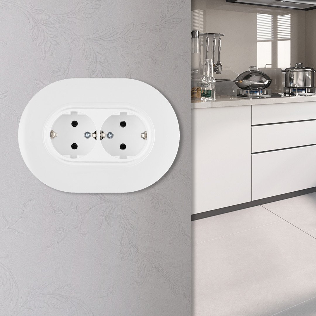 SET08-double-40-2 white Розетка Arte Milano Set08-2 SET08-double-40-2 white