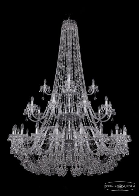 Подвесная хрустальная люстра 1409 Bohemia 1409/20+10+5/530/h-203/3d Ni