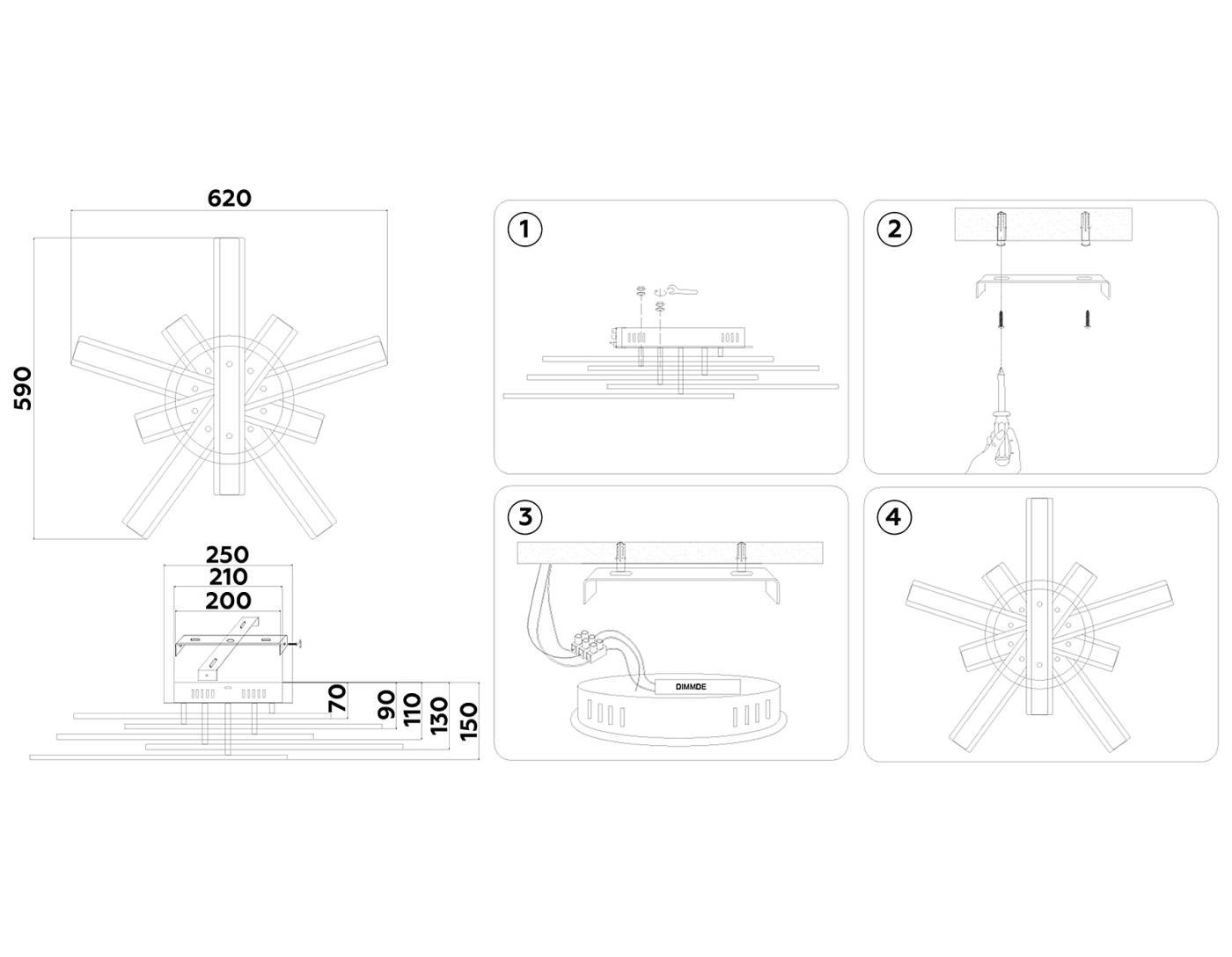Потолочная люстра Ambrella Original FA8903