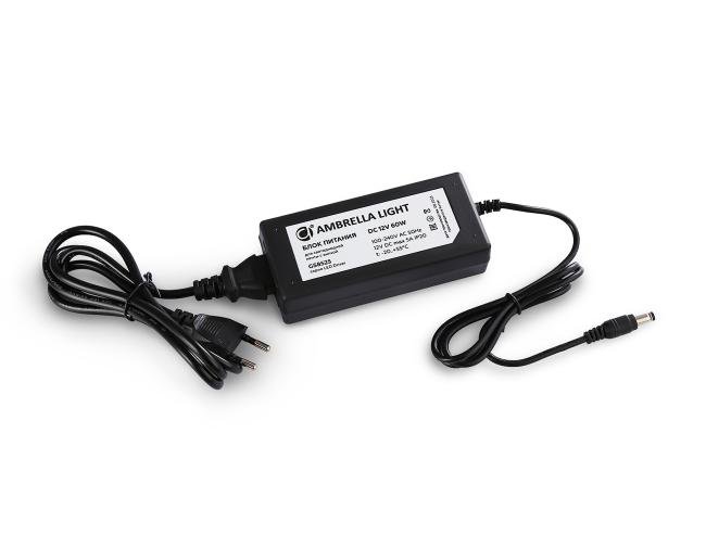 Блок питания для светодиодной ленты с вилкой 12V 60W Ambrella LED Driver 12V GS8525