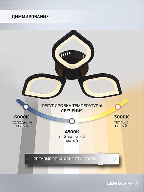 SF5019/3C-BK Потолочная люстра Seven Fires Lorea SF5019/3C-BK