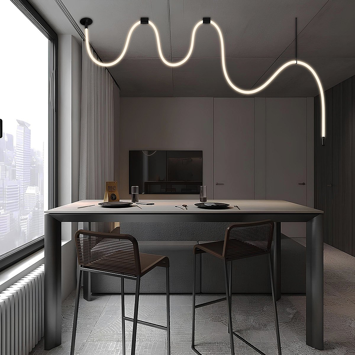 Светильник потолочный Loft It Thread 10388B Black