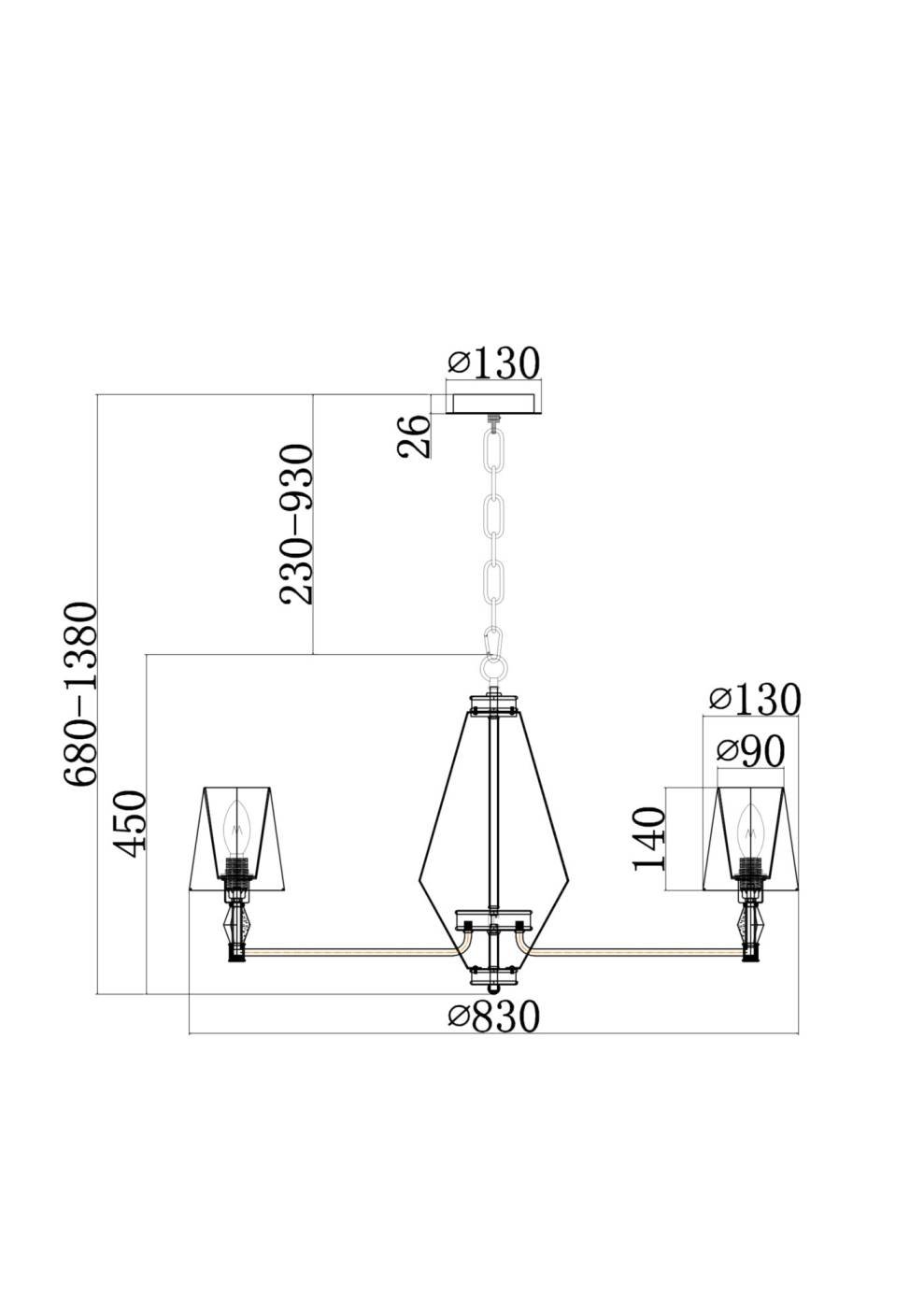 MOD038PL-08CH Подвесная люстра Maytoni Stein MOD038PL-08CH