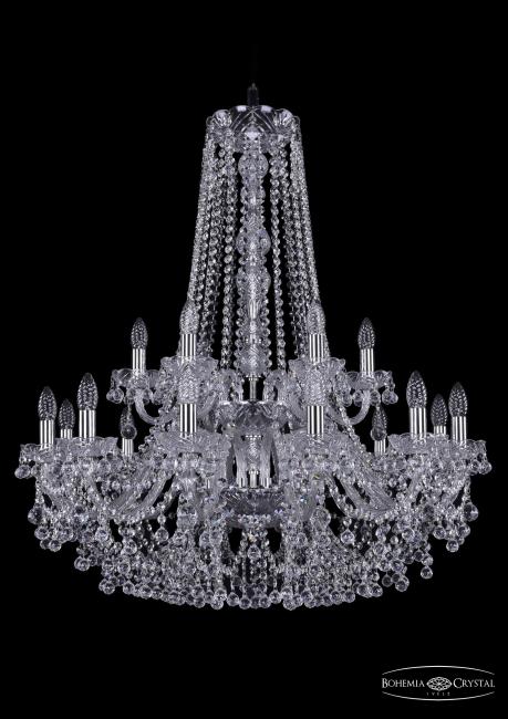 Подвесная хрустальная люстра 1409 Bohemia 1409/12+6/300/h-94/2d Ni