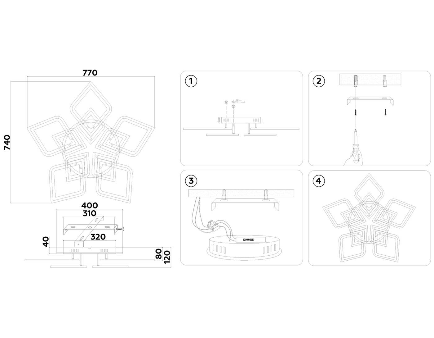 Потолочная люстра Ambrella Original FA8914