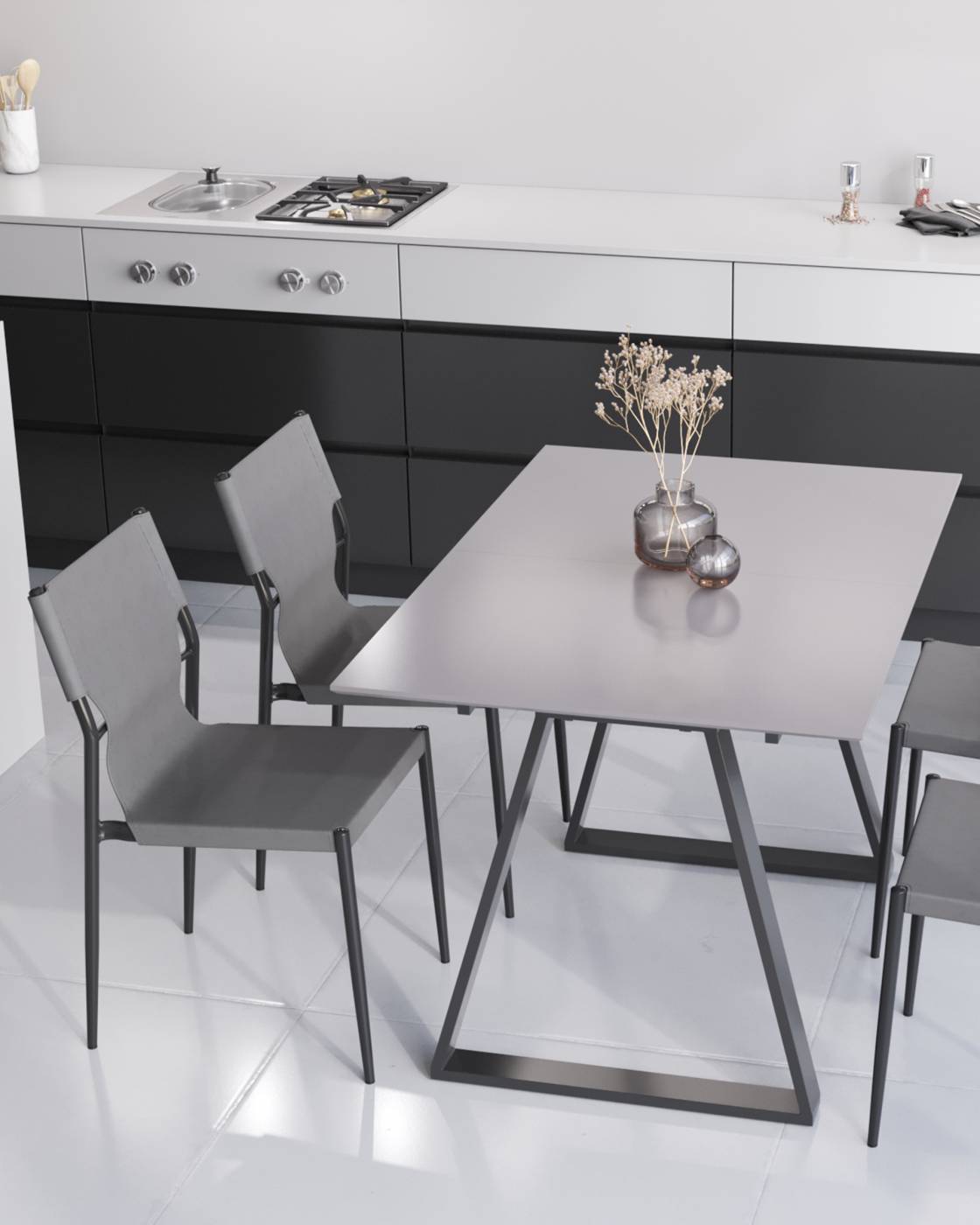 EL-2 grey X4 Комплект стульев Stool Group EL-2 grey X4