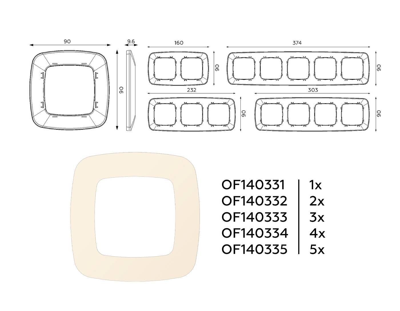 Рамка Ambrella Volt Ecta OF140334