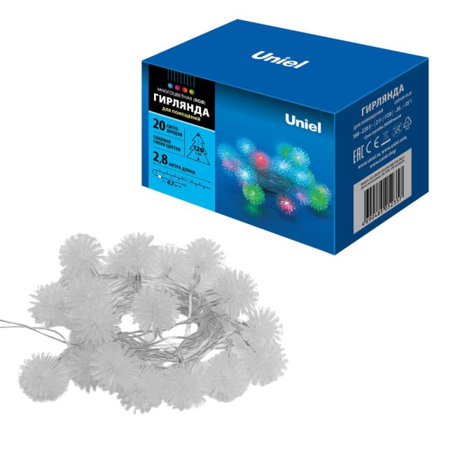 ULD-S0280-020/DTA RGB IP20 BALLS Гирлянда Uniel ULD-S0280-020/DTA RGB IP20 BALLS