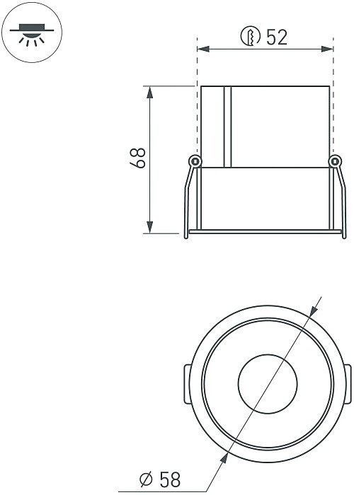 Встраиваемый светильник Arlight Atlas 035464(1)