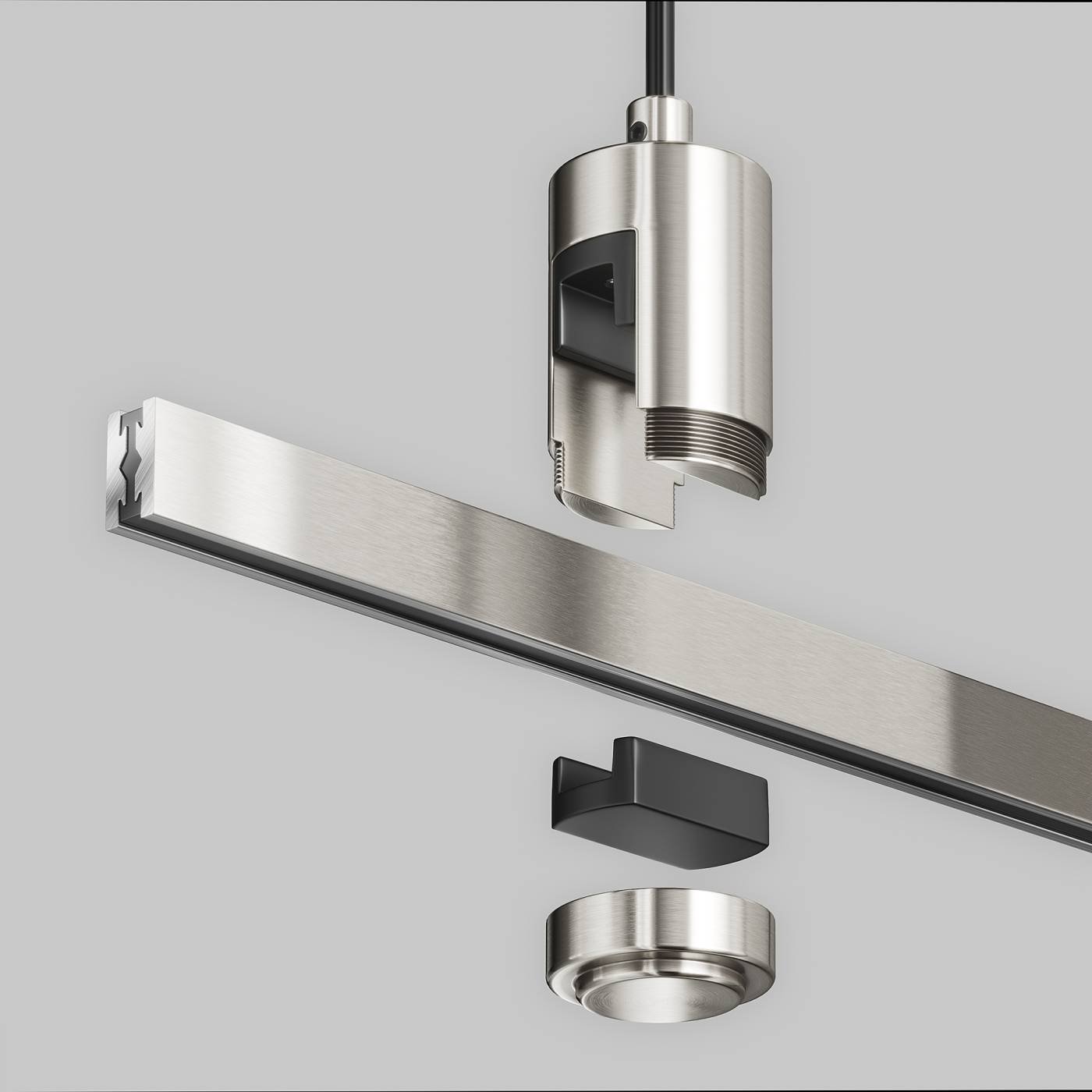 Подвес тросовый Hang с вводом питания Maytoni Accessories for tracks Flarity TRA157SW-B1-PT