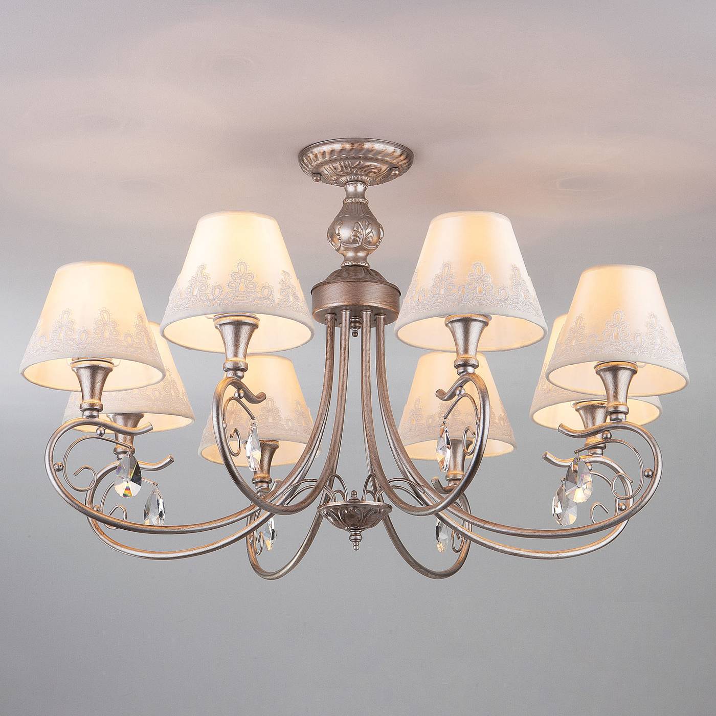 Потолочная люстра Eurosvet Incanto 60069/8 серебро