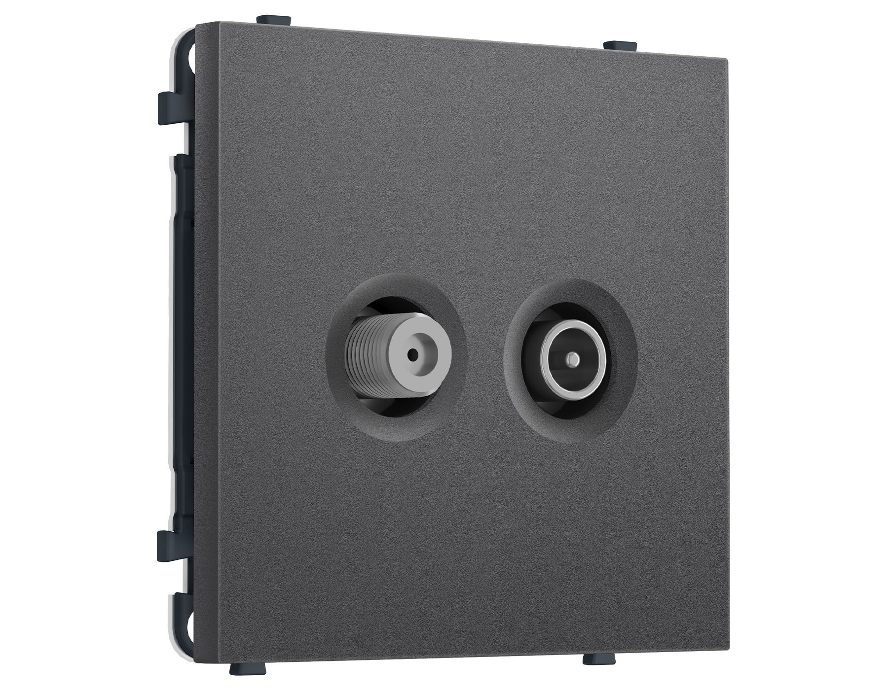 MS663310 MS663310 Комплект механизма розетки TV оконечной + SAT SIGMA Антрацит серый 5-862MHz 3.5dB/950-2150MHz 3.8dB QUANT PRO (SP6633, PR217)