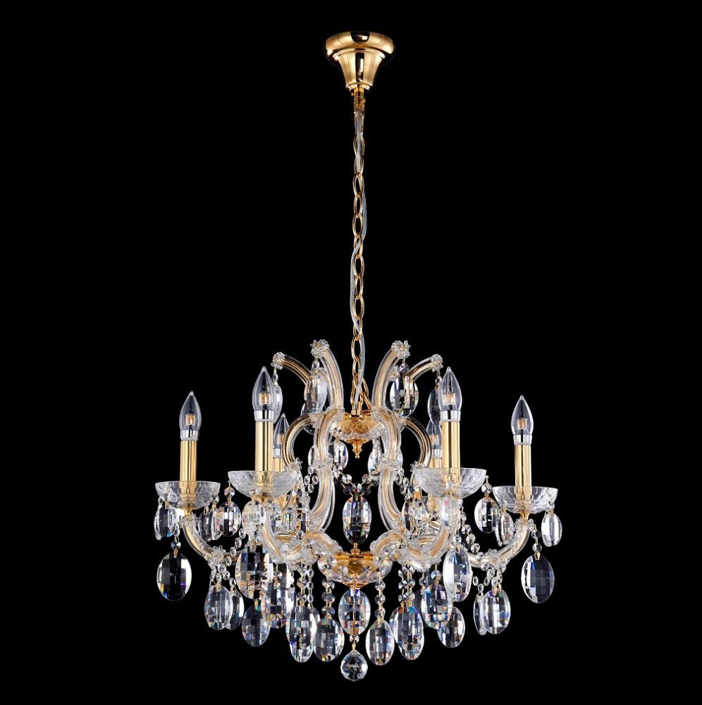 HOLLYWOOD SP6 GOLD Подвесная хрустальная люстра Hollywood Crystal Lux HOLLYWOOD SP6 GOLD