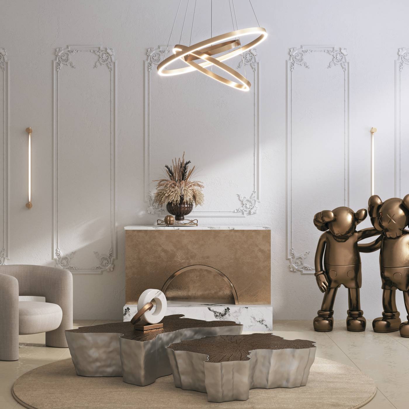 MOD058PL-L74BK Подвесная люстра Maytoni Rim MOD058PL-L74BK