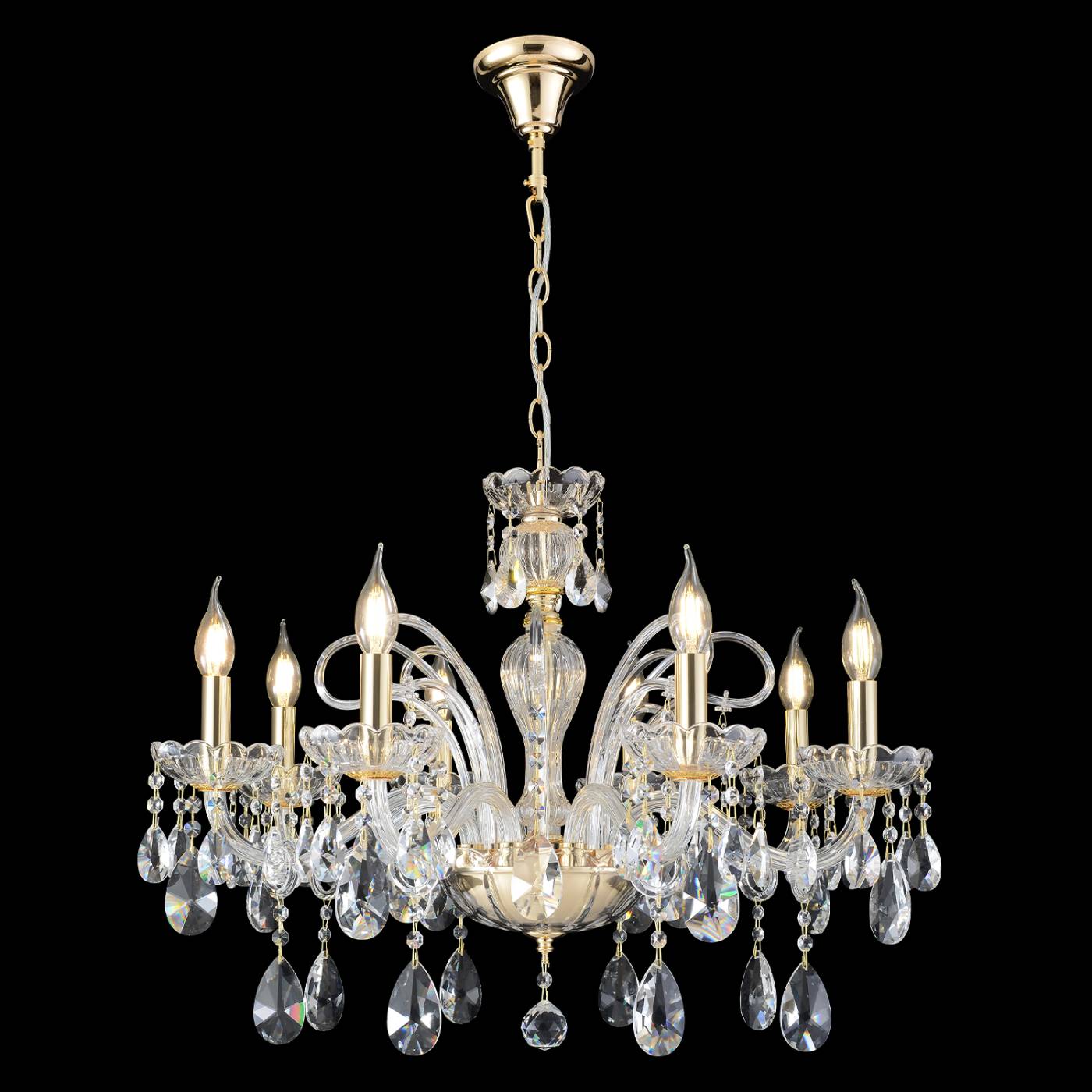 MONICA SP8 GOLD Подвесная люстра Crystal Lux Monica MONICA SP8 GOLD