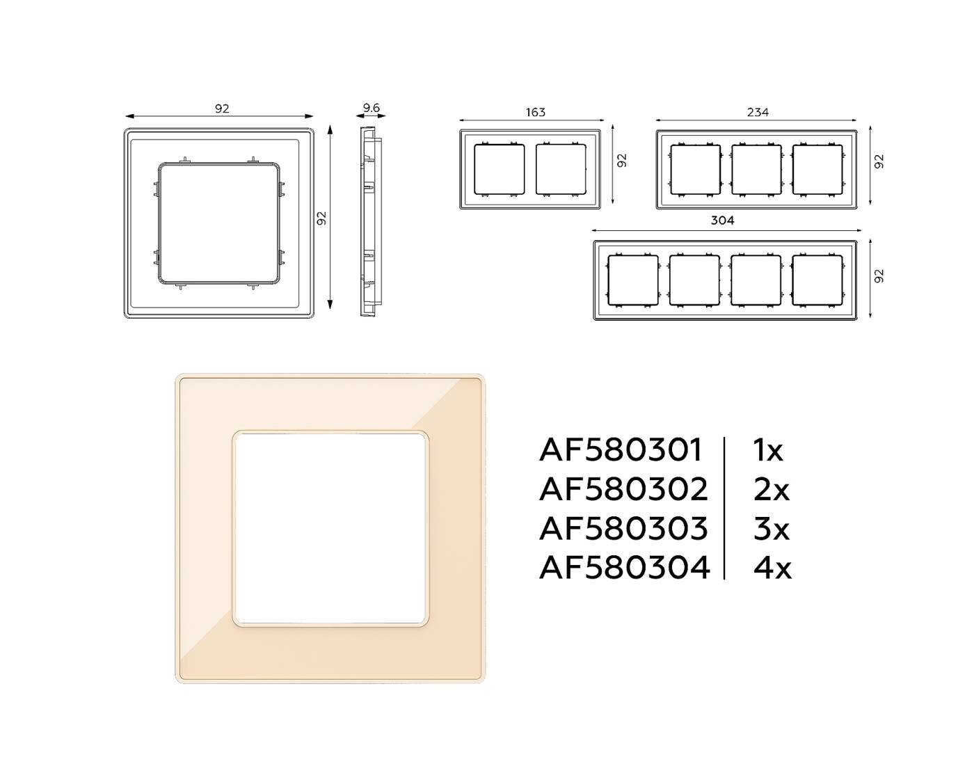 AF580303 Рамка Ambrella Volt Arctic AF580303