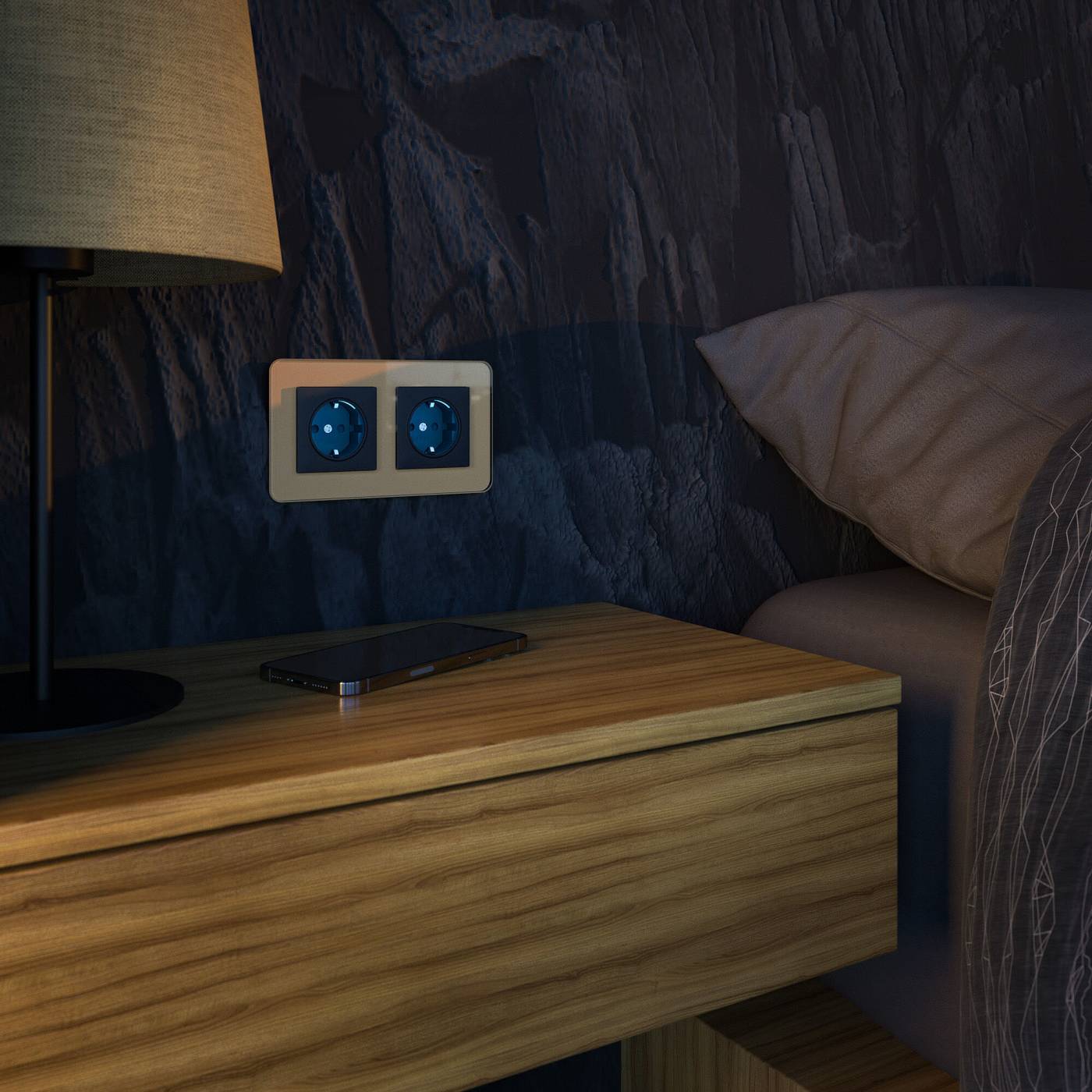 Розетка Werkel W1171408/ Розетка с подсветкой (черный)