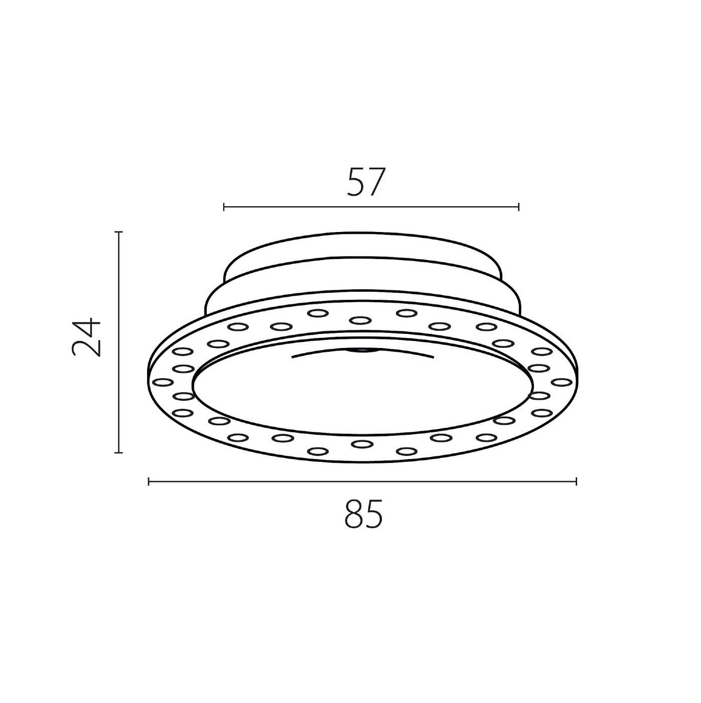 Рамка скрытого монтажа вогнутая д/светильников 0741х6 Lightstar Spira 074106-01