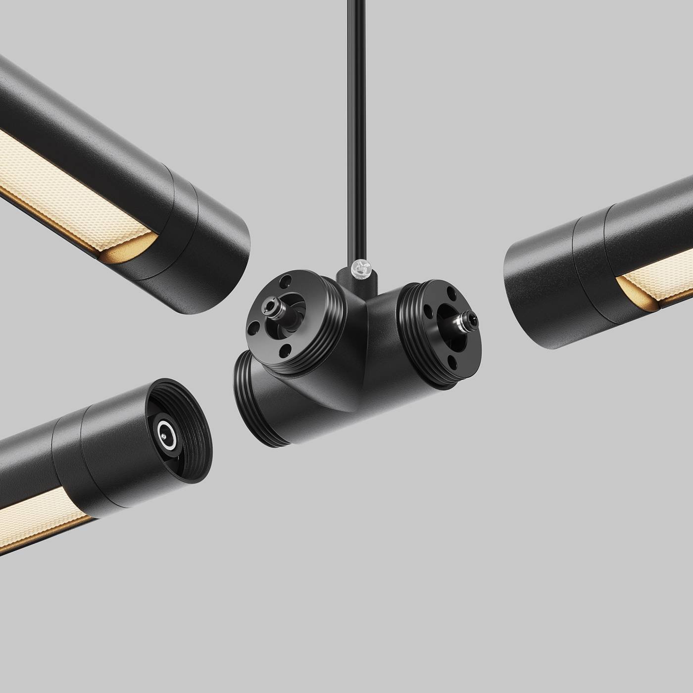 T-образный плоский коннектор для системы Shelf с вводом питания Maytoni Accessories for system Shelf CA015TC-P-B