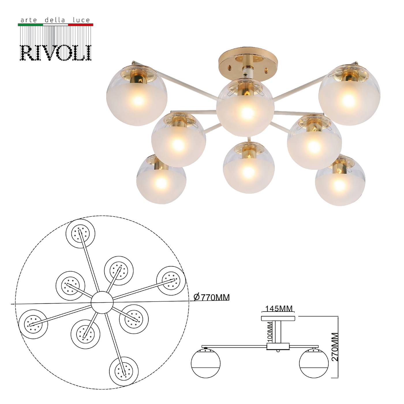 Потолочная люстра Rivoli Umbra 3129-308