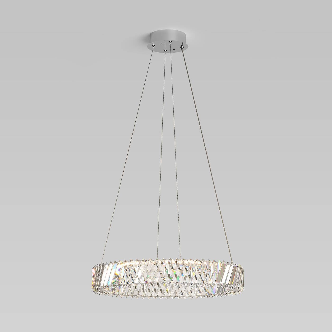 101004 LED никель хрусталь Strotskis Подвесная люстра Eurosvet Solis 101004 LED никель хрусталь Strotskis