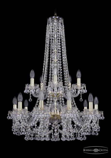Подвесная хрустальная люстра 1409 Bohemia 1409/10+5/240/h-91/2d G