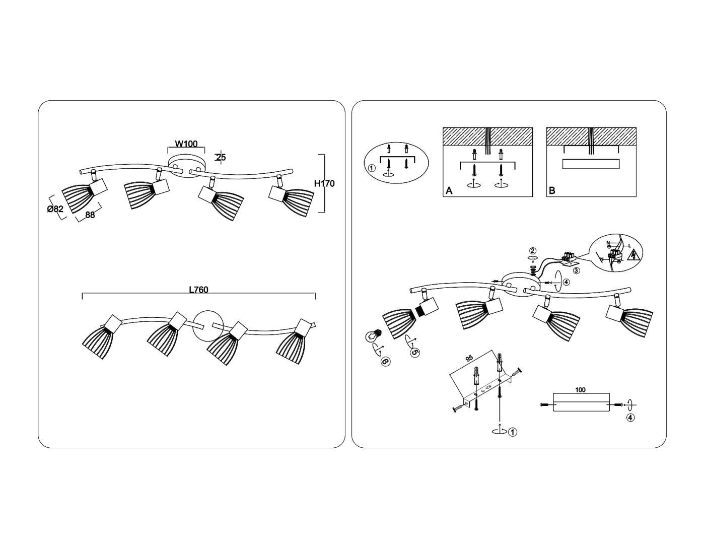 Светильник спот Ambrella Loft TR8662