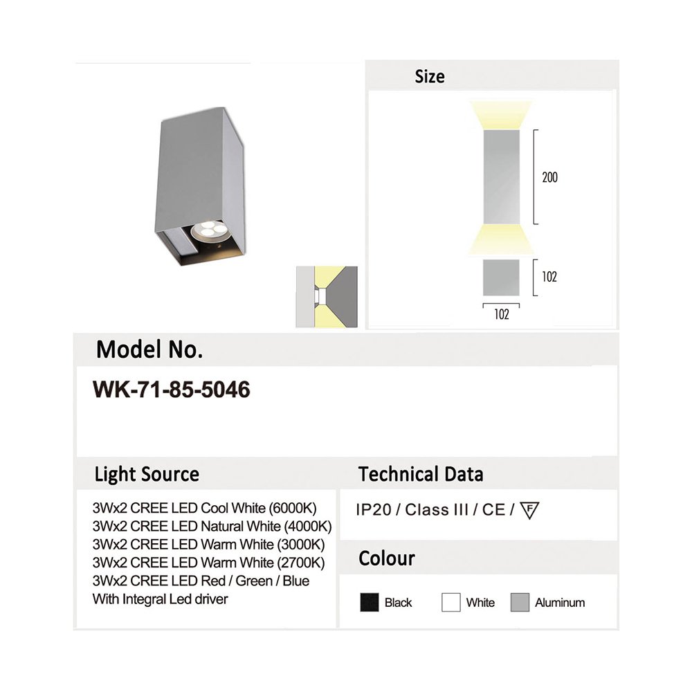 71-85-5046 warm white silver Настенный светильник Delight Collection 7185 71-85-5046 warm white silver