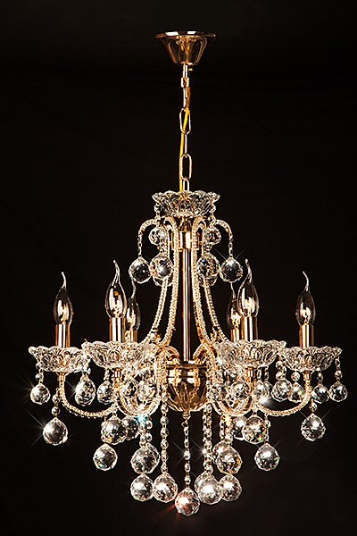 Подвесная люстра Eurosvet Ariella 10044/6 золото/прозрачный хрусталь Strotskis