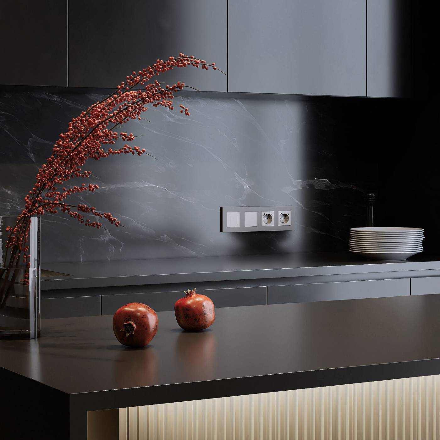 Рамка Werkel Slab серебро софт W0042965/ Рамка на 4 поста Slab (серебро софт)