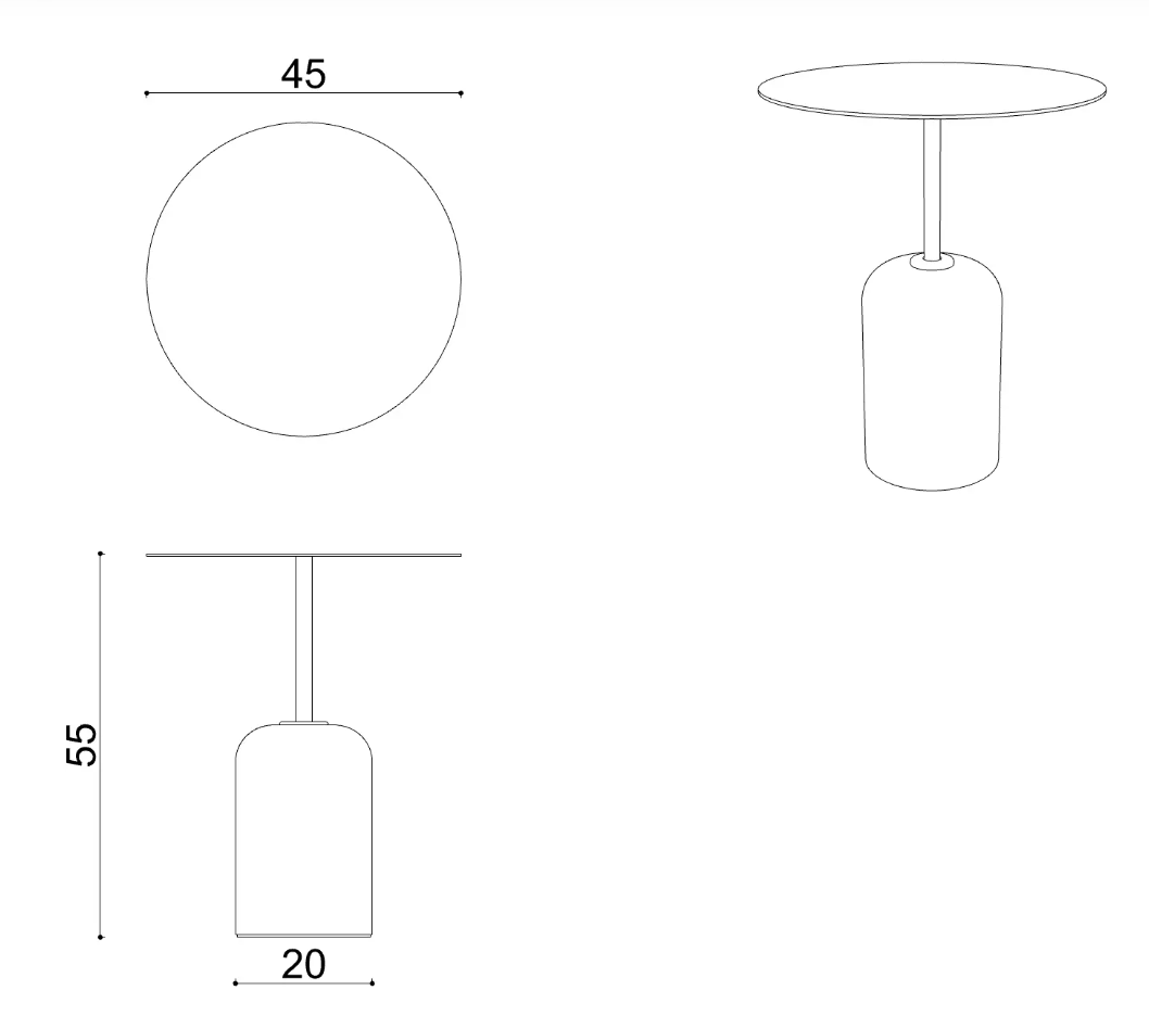 River Side Table Ø45 Журнальный стол Delight Collection River River Side Table Ø45