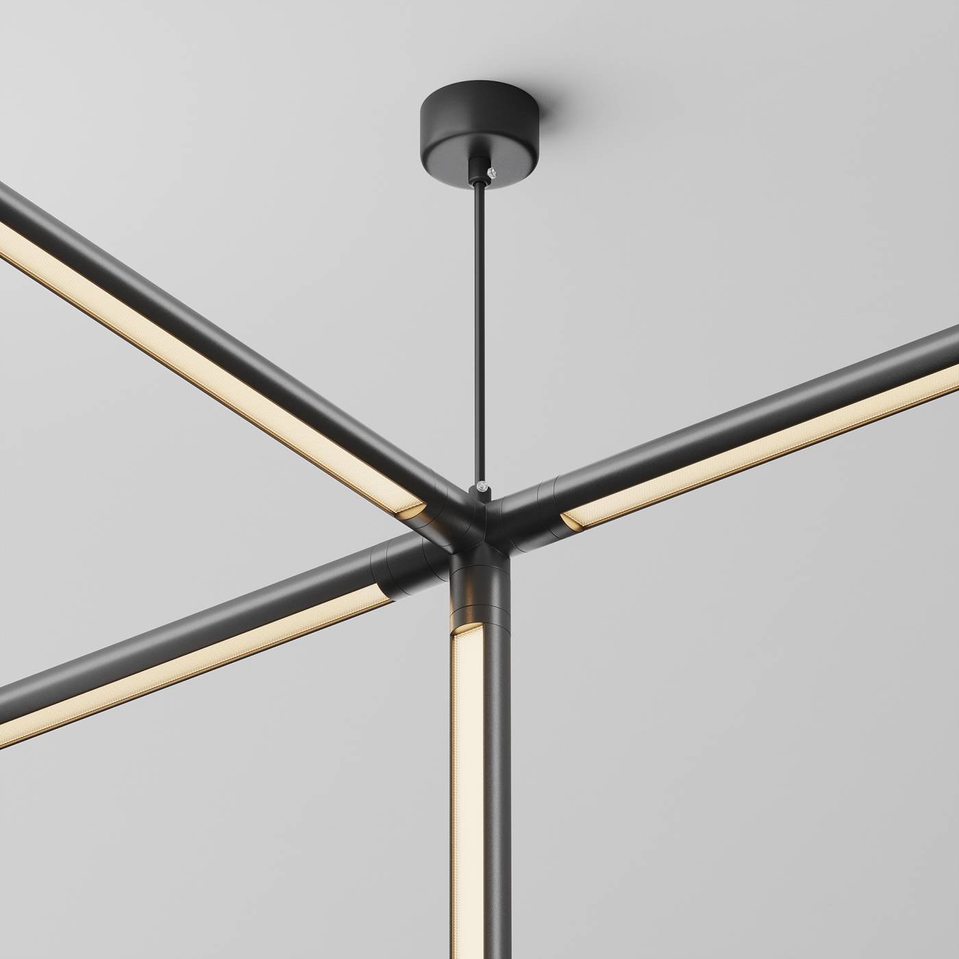 CA019L4C-P-B Х-образный вертикальный коннектор для системы Shelf с вводом питания Maytoni Accessories for system Shelf CA019L4C-P-B