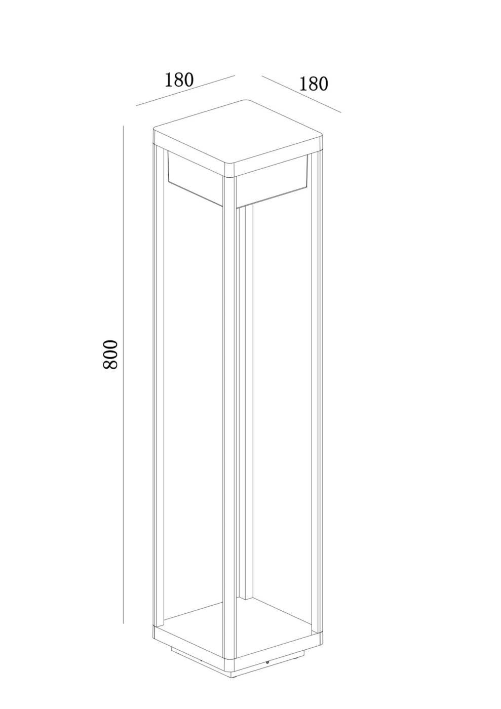 O021FL-L10B3K Уличный наземный светильник Maytoni Baker Street O021FL-L10B3K