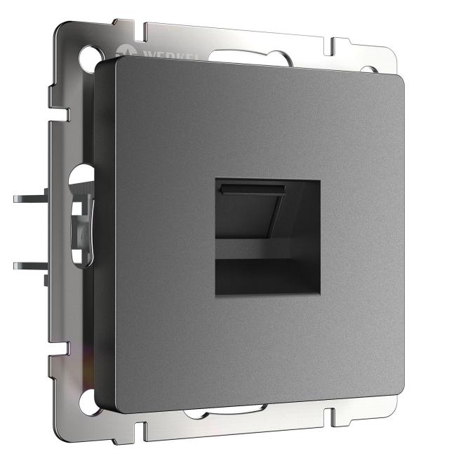 W1181064/ Розетка Ethernet RJ-45 (графит матовый) Розетка Werkel W1181064/ Розетка Ethernet RJ-45 (графит матовый)