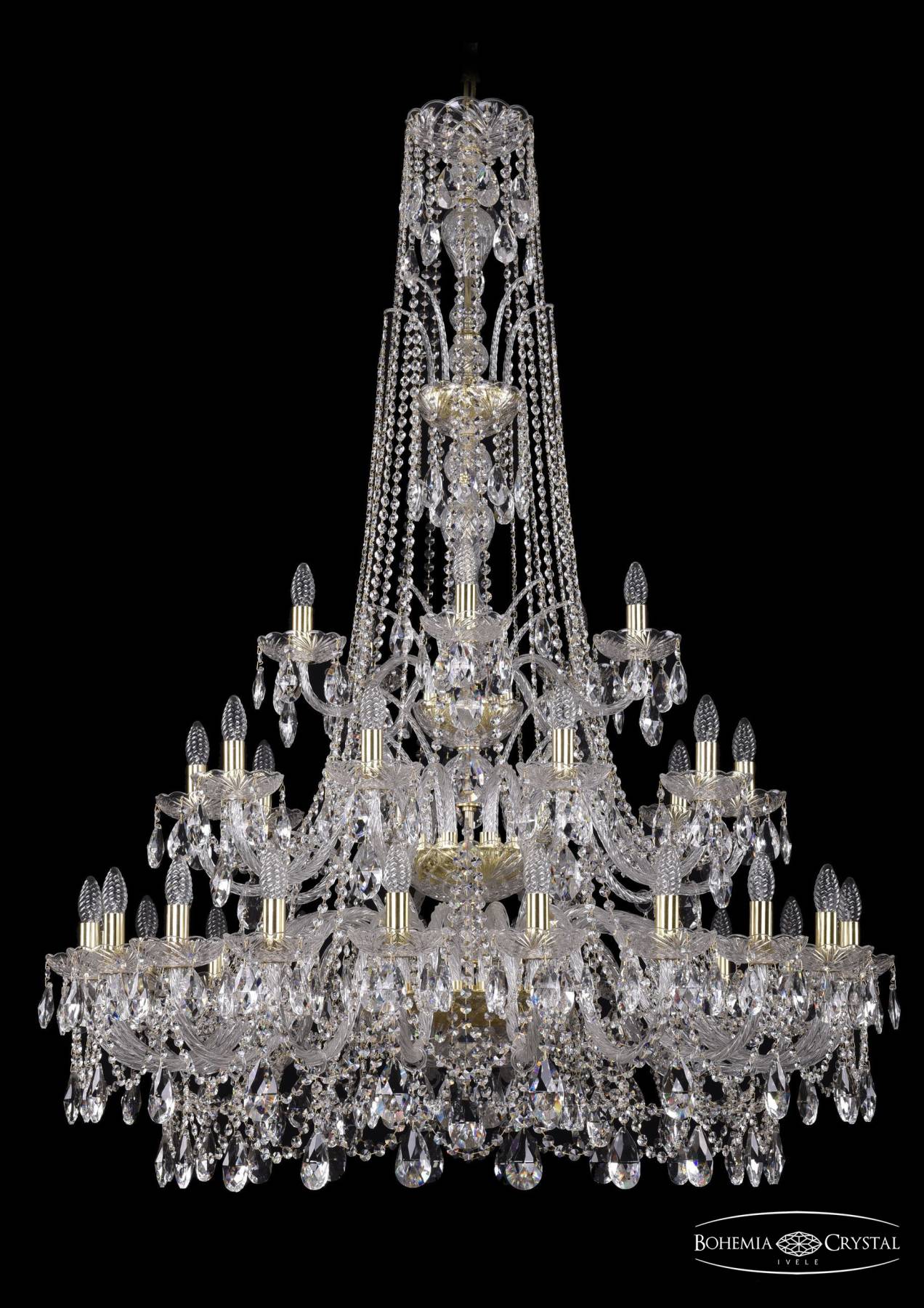 1411/20+10+5/400/XL-155/3d G Подвесная хрустальная люстра 1411 Bohemia 1411/20+10+5/400/XL-155/3d G