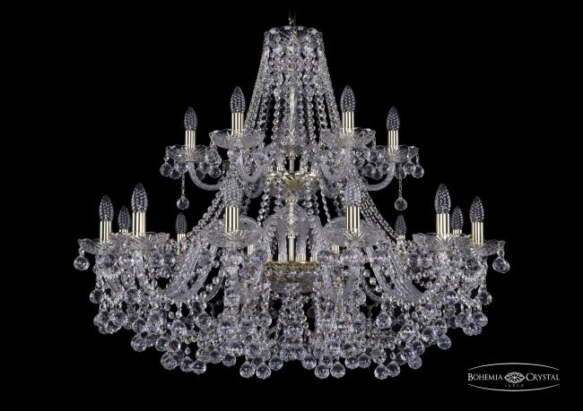 1409/12+6/360/2d G Подвесная хрустальная люстра 1409 Bohemia 1409/12+6/360/2d G