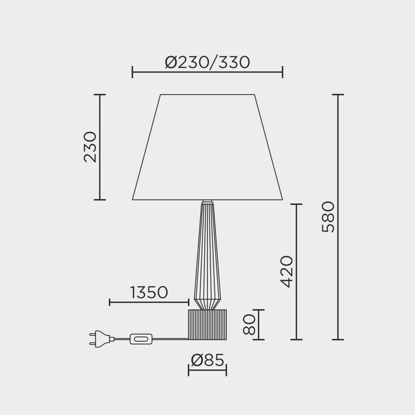 Настольная лампа ML Modelux ML.5508.01TL CR