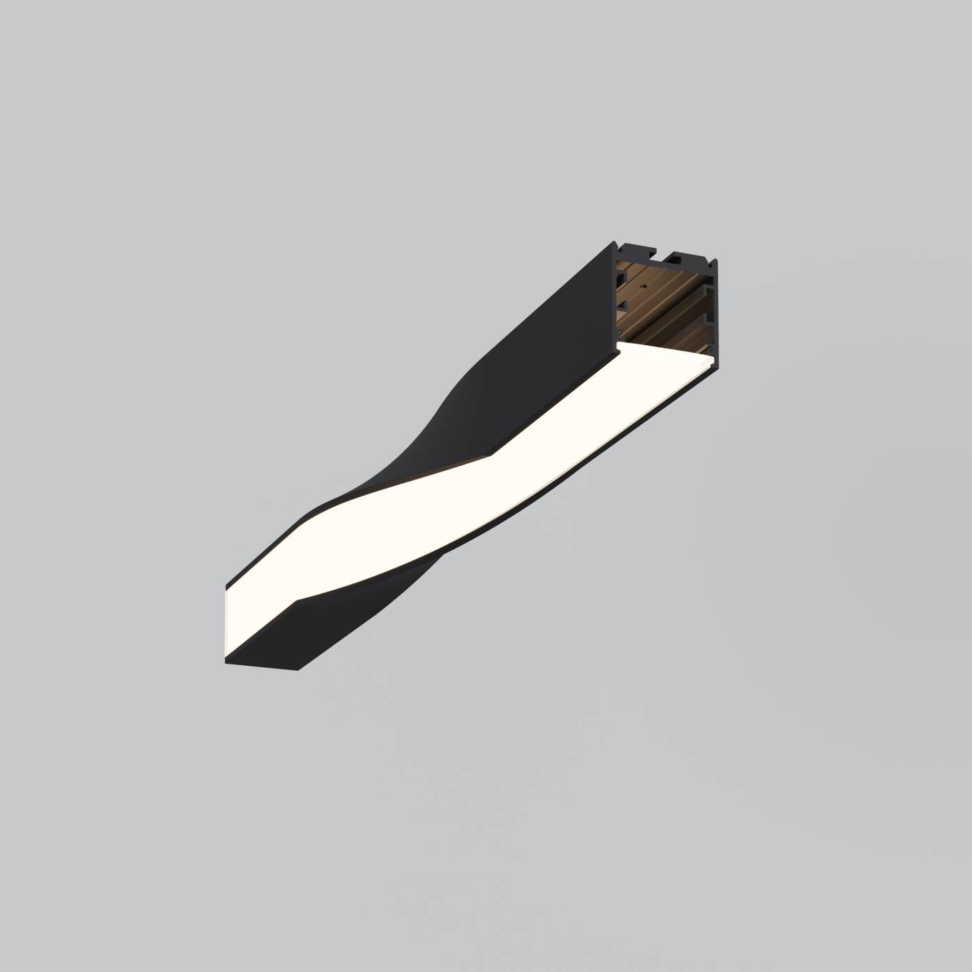 Радиусный профиль 35x35 Twist правый Maytoni Радиусный профиль ALM-3535R-B-TR-90°-0.4M