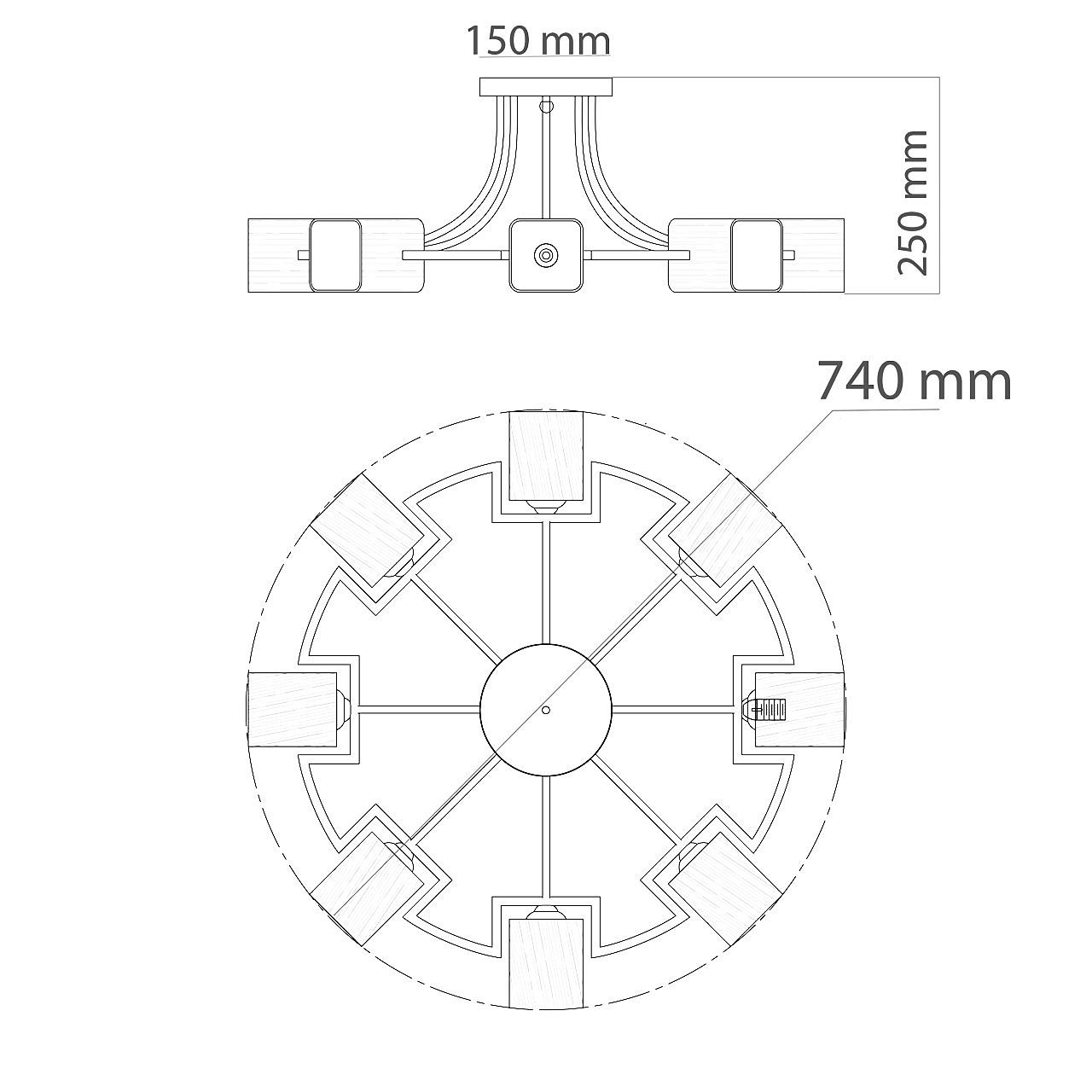 Потолочная люстра De Markt Тетро 673013508