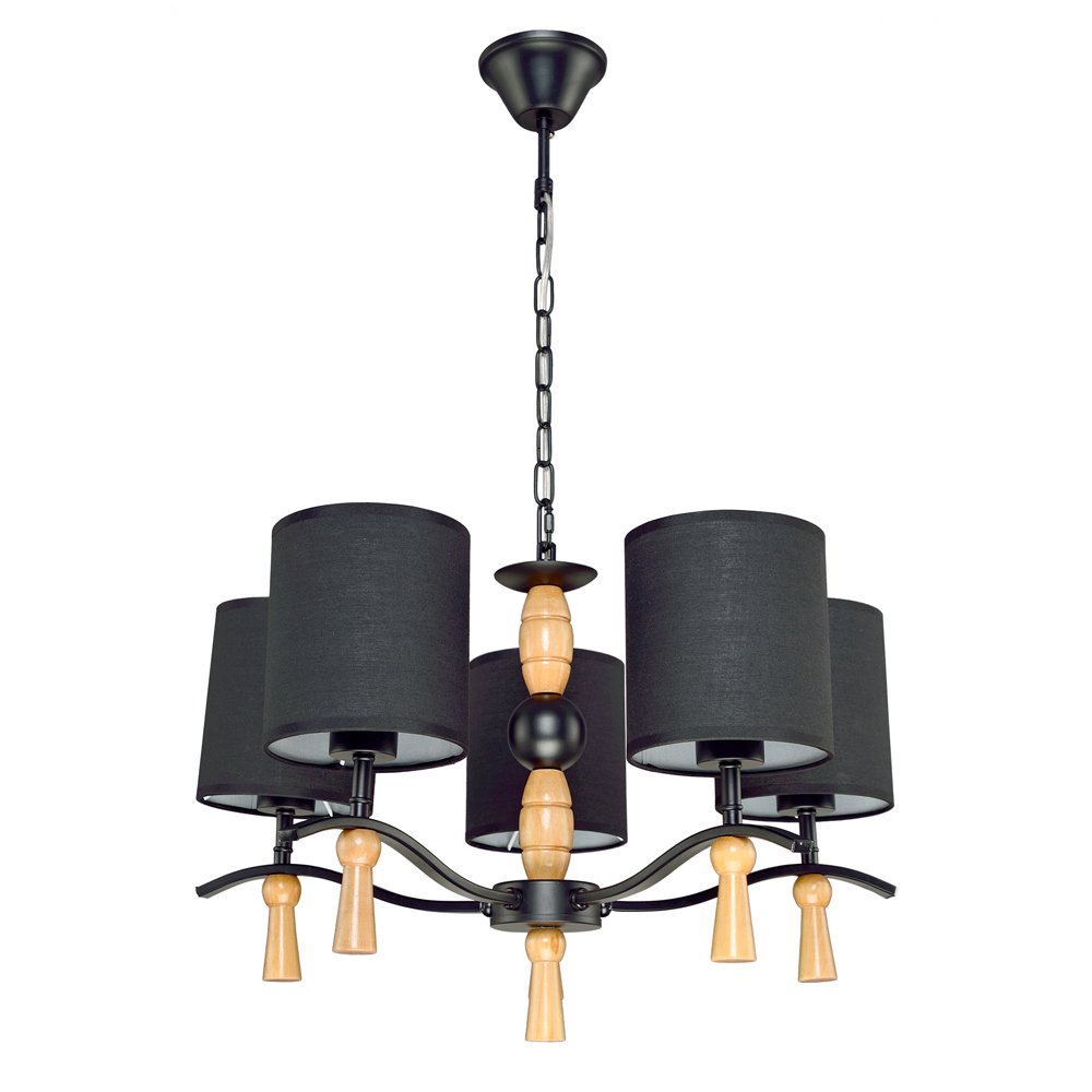 Подвесная люстра Максисвет 2-3011-5-BK+WA E14