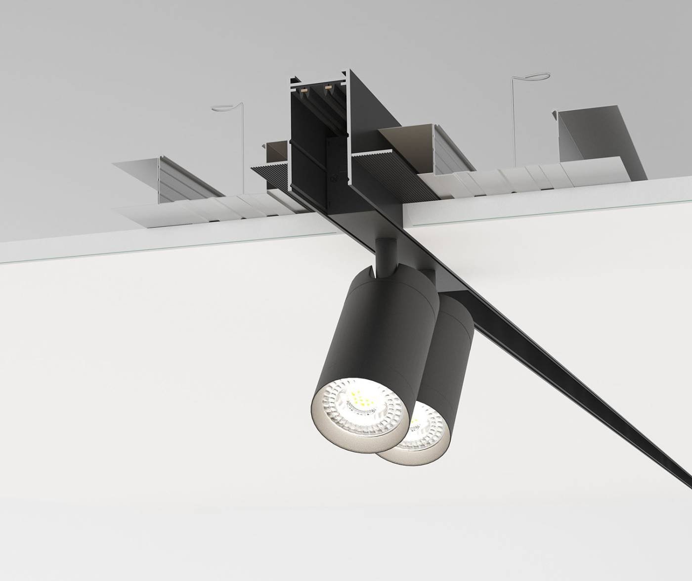 TR2012-BK Встраиваемый шинопровод Denkirs Smart TR2012-BK