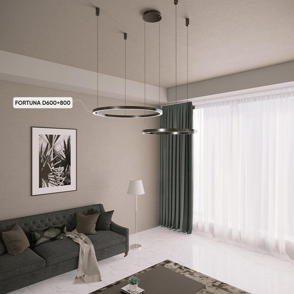 FORTUNA SP123W LED BLACK Подвесная люстра Crystal Lux Fortuna FORTUNA SP123W LED BLACK
