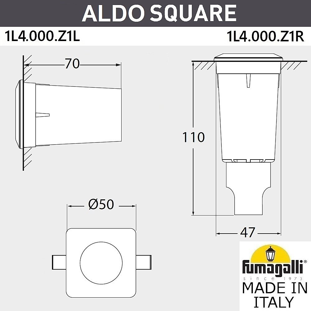 1L4.000.000.AXZ1L Уличный встраиваемый Fumagalli Aldo 1L4.000.000.AXZ1L