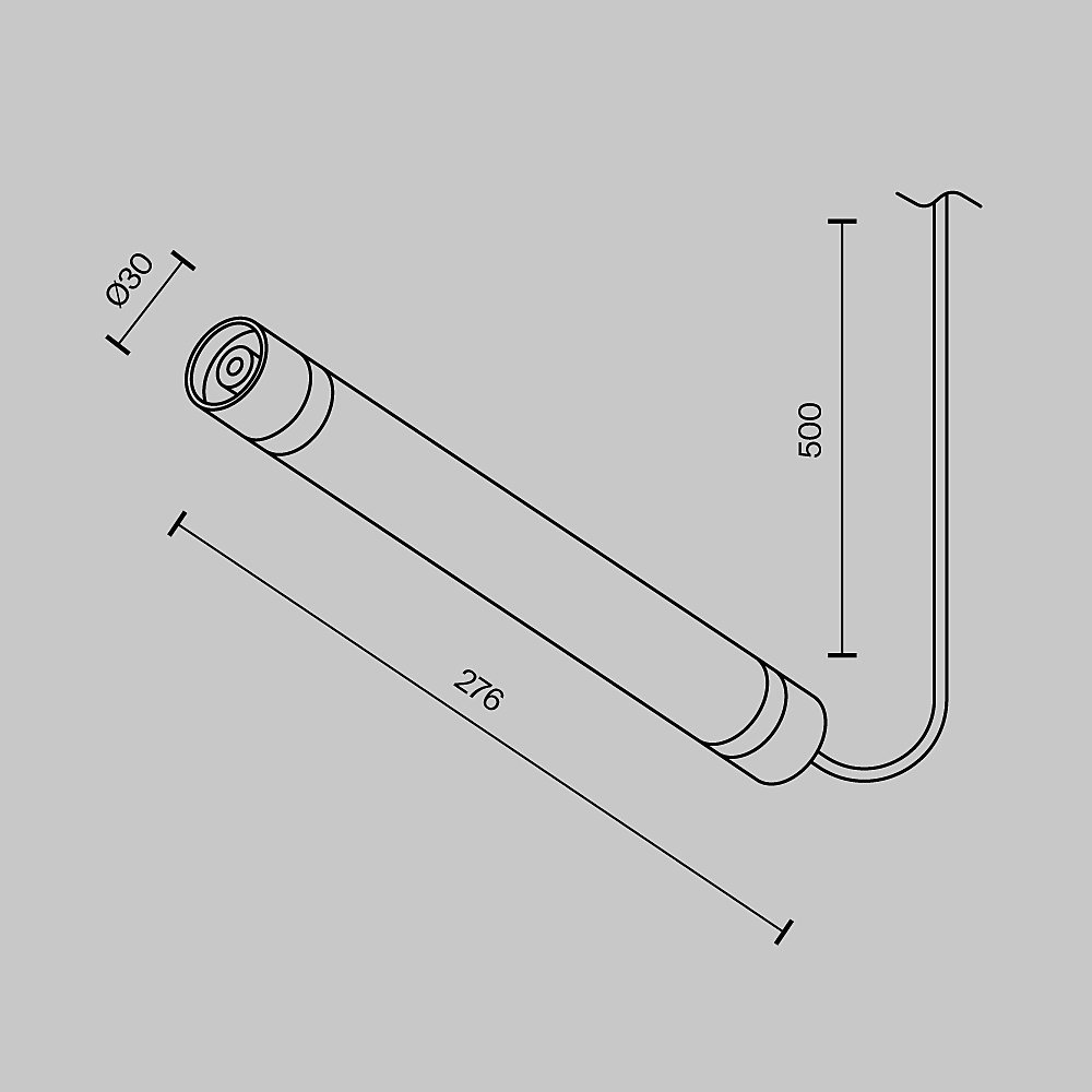Соединитель для модульной системы Shelf с блоком питания 100Вт 276мм Maytoni Accessories for system Shelf CA011-L300-100W-B