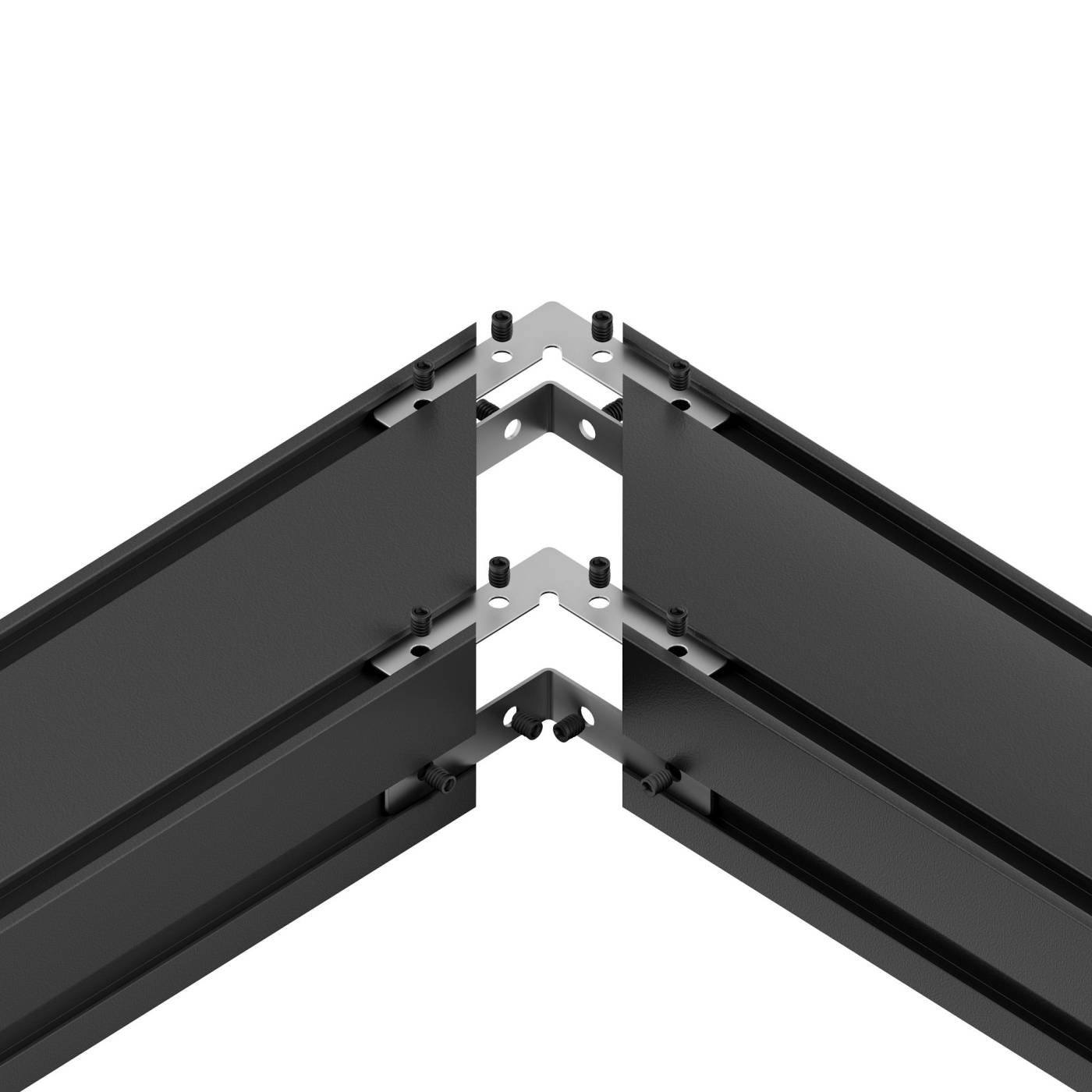 Комплект угловых соединителей для шинопровода под натяжной потолок, серебристый, 4 шт Hesby Lighting ElDeko HSBL_0190