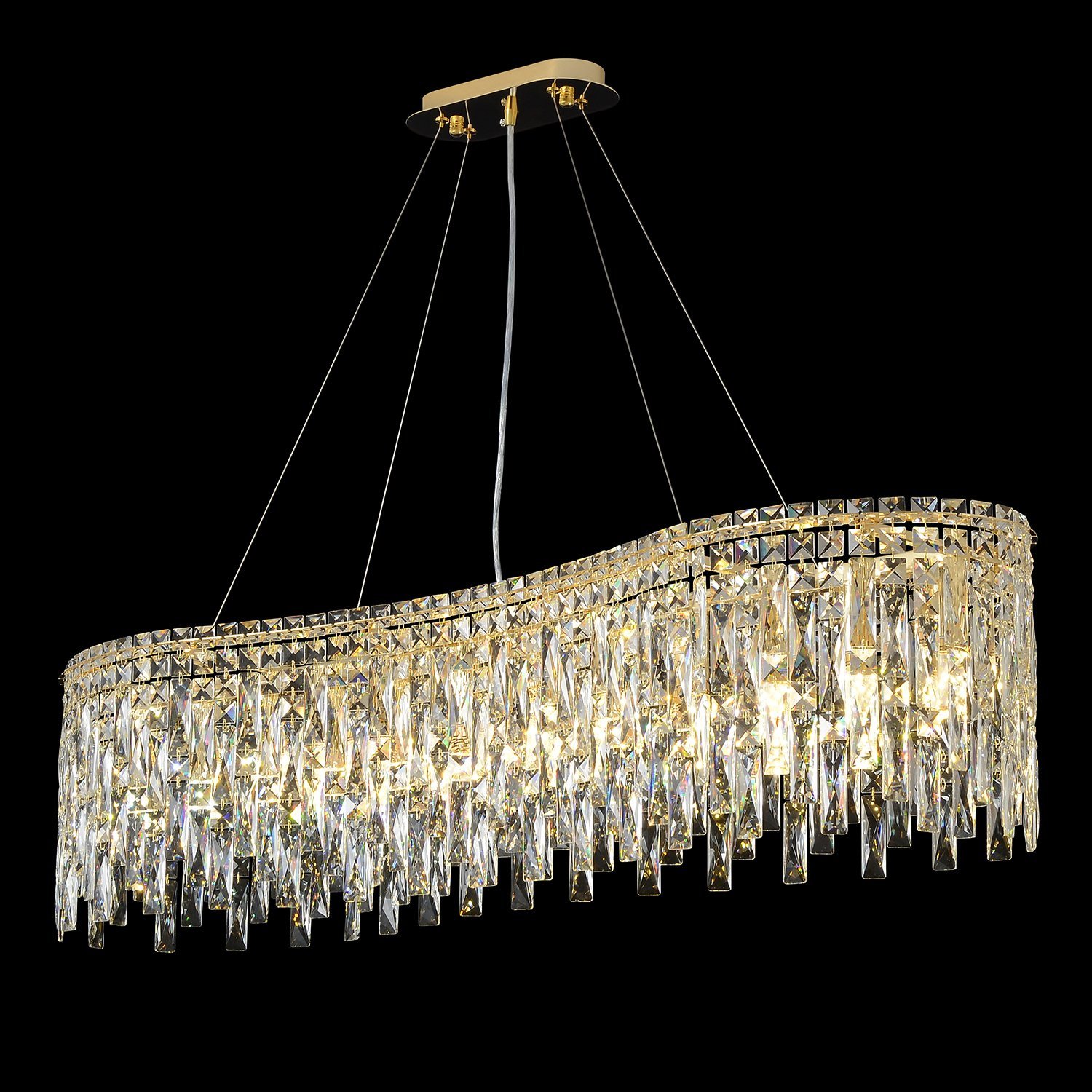 ABRIL SP12 L1200 GOLD Подвесная люстра Crystal Lux Abril ABRIL SP12 L1200 GOLD