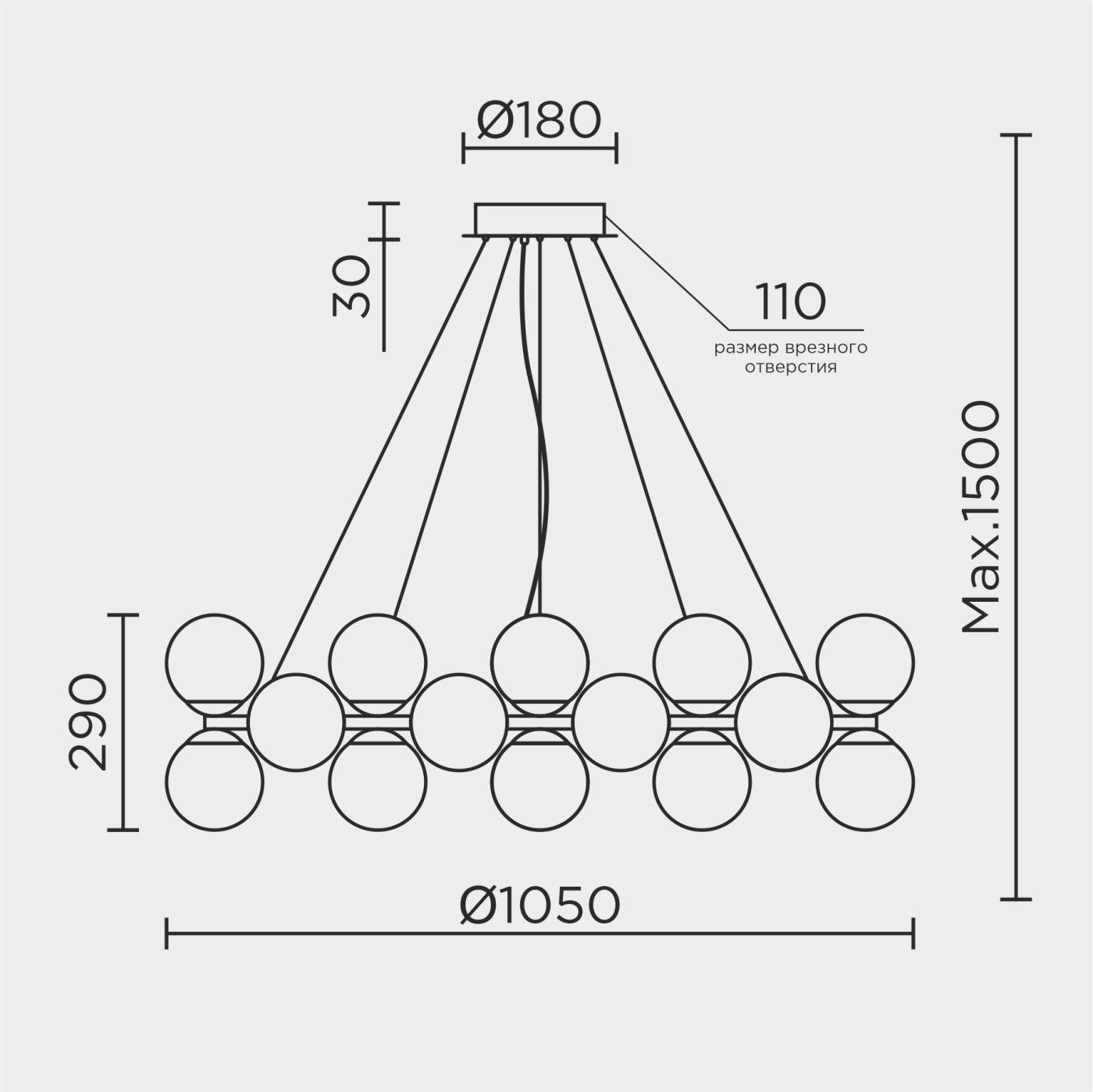 MS.6117.32 CR Подвесная люстра MS Modelux MS.6117.32 CR