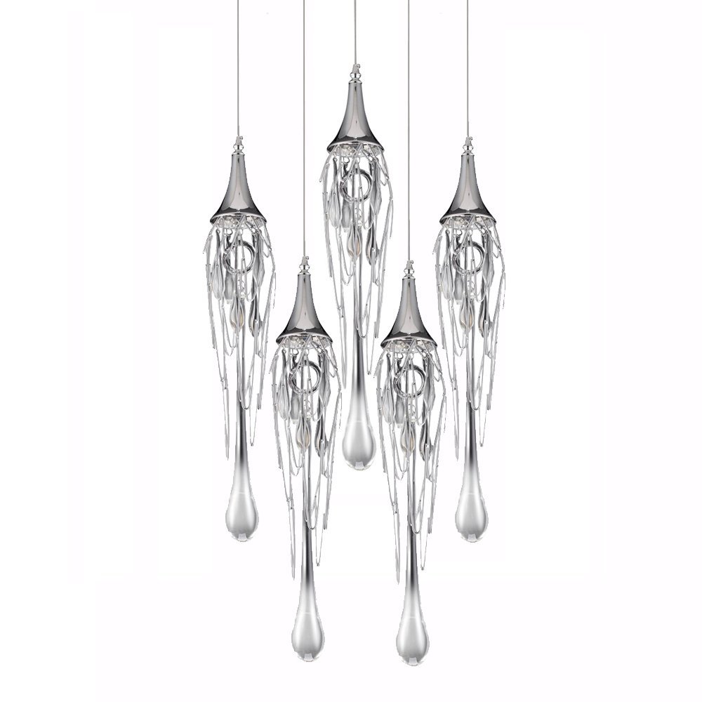 P68009L-5/R chrome Светильник подвесной Delight Collection Goddess Tears P68009L-5/R chrome