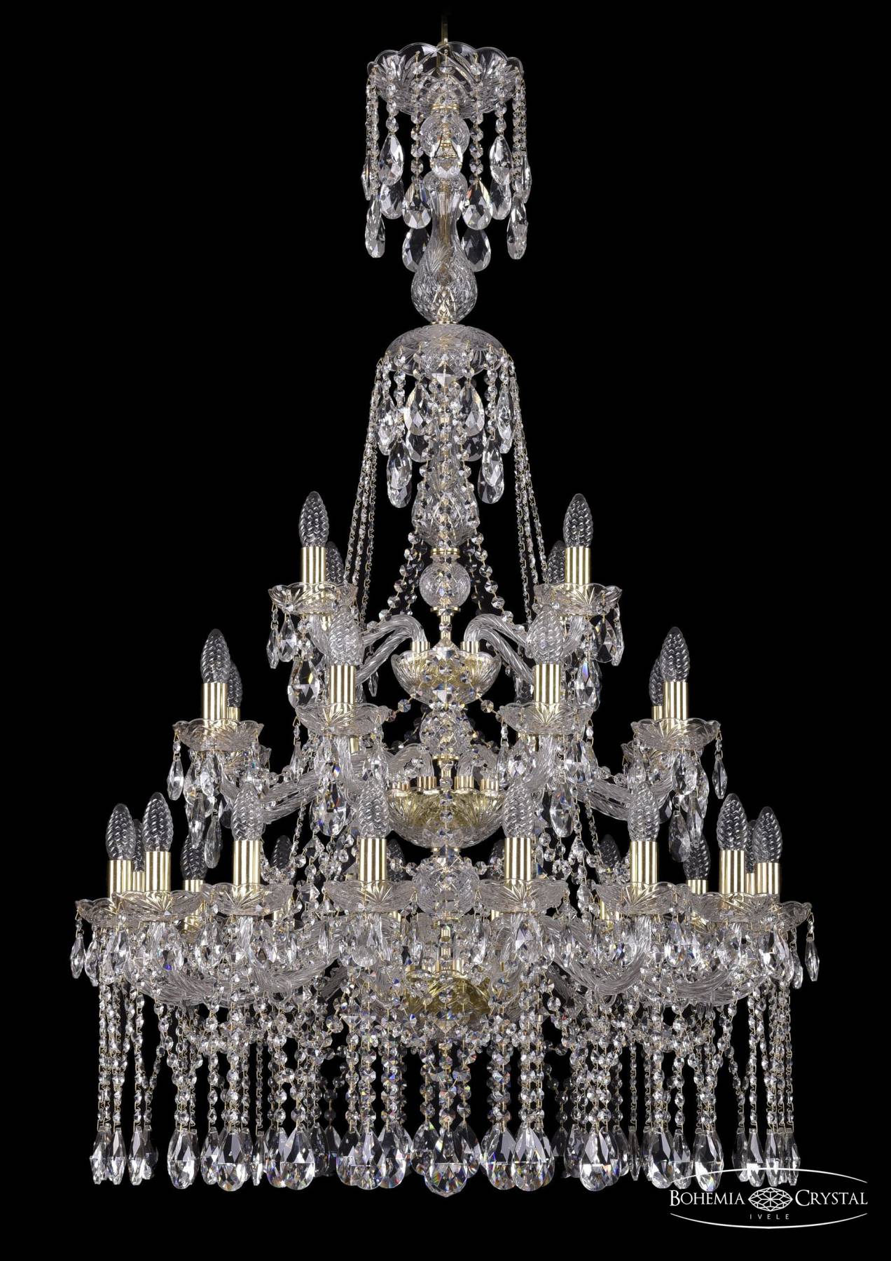 1413/16+8+4/300/XL-134/3d G Подвесная хрустальная люстра 1413 Bohemia 1413/16+8+4/300/XL-134/3d G