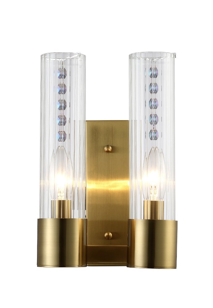 OTONO AP2 BRASS/TRANSPARENTE Настенное бра Crystal Lux Otono OTONO AP2 BRASS/TRANSPARENTE